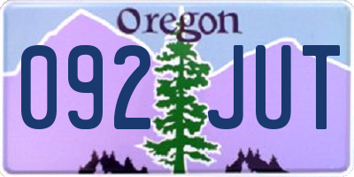 OR license plate 092JUT
