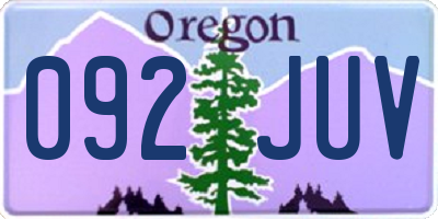 OR license plate 092JUV