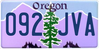 OR license plate 092JVA