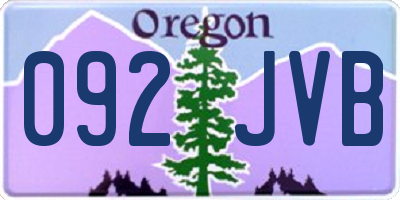 OR license plate 092JVB
