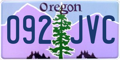 OR license plate 092JVC