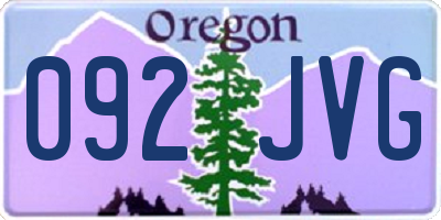 OR license plate 092JVG