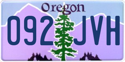 OR license plate 092JVH