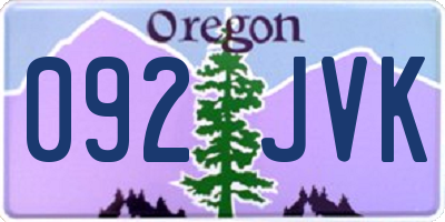 OR license plate 092JVK
