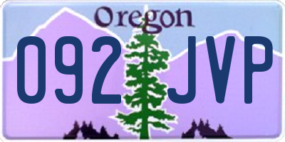OR license plate 092JVP