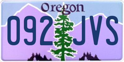 OR license plate 092JVS