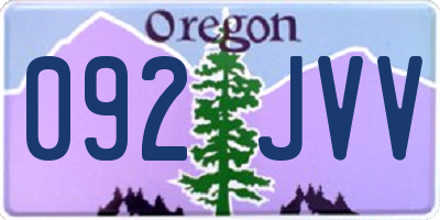OR license plate 092JVV