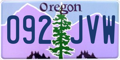 OR license plate 092JVW