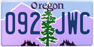 OR license plate 092JWC