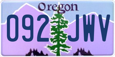 OR license plate 092JWV