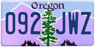OR license plate 092JWZ