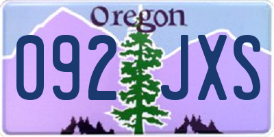 OR license plate 092JXS