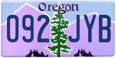 OR license plate 092JYB