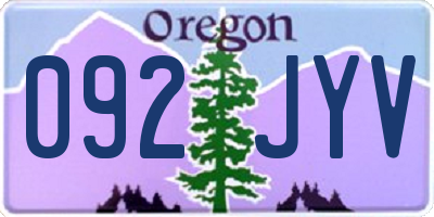 OR license plate 092JYV