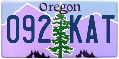 OR license plate 092KAT