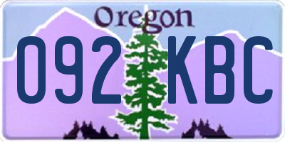 OR license plate 092KBC
