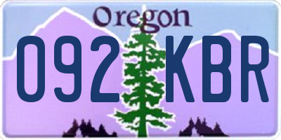 OR license plate 092KBR