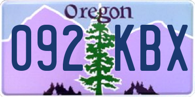 OR license plate 092KBX