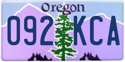 OR license plate 092KCA