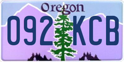 OR license plate 092KCB