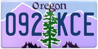 OR license plate 092KCE