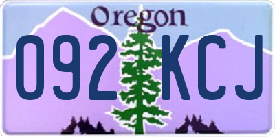 OR license plate 092KCJ