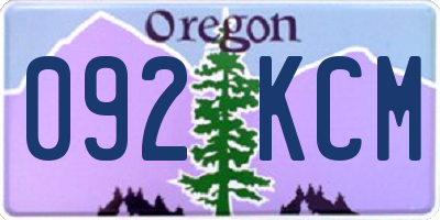 OR license plate 092KCM