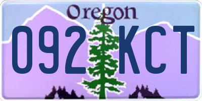 OR license plate 092KCT