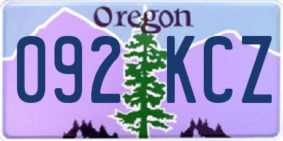 OR license plate 092KCZ