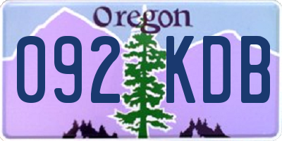 OR license plate 092KDB