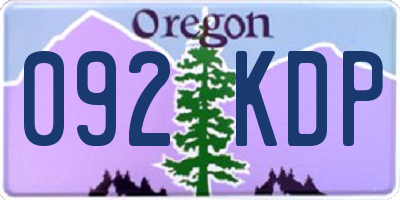 OR license plate 092KDP