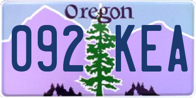 OR license plate 092KEA