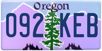 OR license plate 092KEB