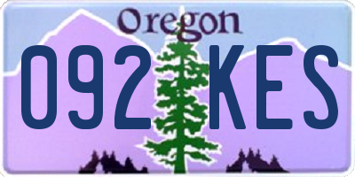 OR license plate 092KES