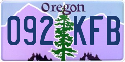 OR license plate 092KFB