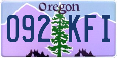 OR license plate 092KFI