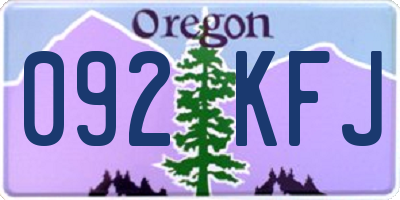 OR license plate 092KFJ