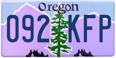 OR license plate 092KFP