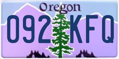 OR license plate 092KFQ