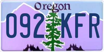 OR license plate 092KFR