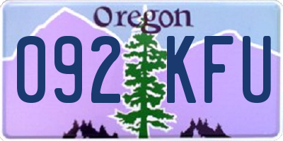 OR license plate 092KFU
