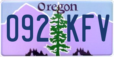 OR license plate 092KFV