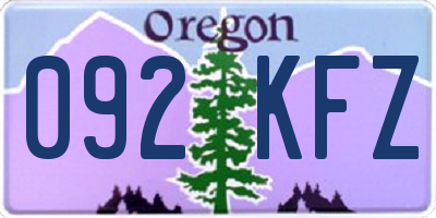 OR license plate 092KFZ