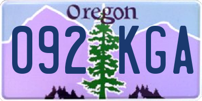 OR license plate 092KGA