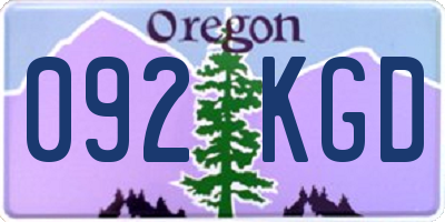 OR license plate 092KGD