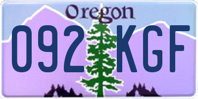 OR license plate 092KGF