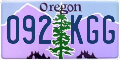 OR license plate 092KGG