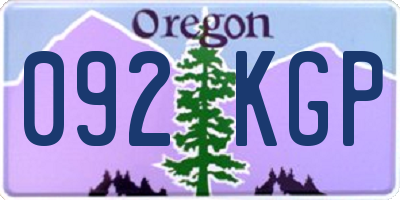 OR license plate 092KGP