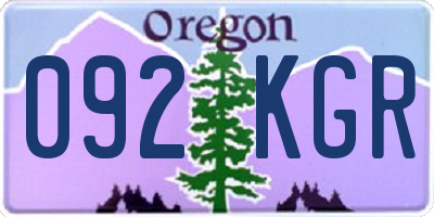 OR license plate 092KGR