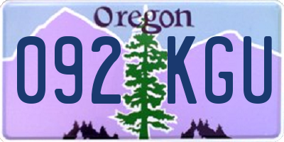 OR license plate 092KGU